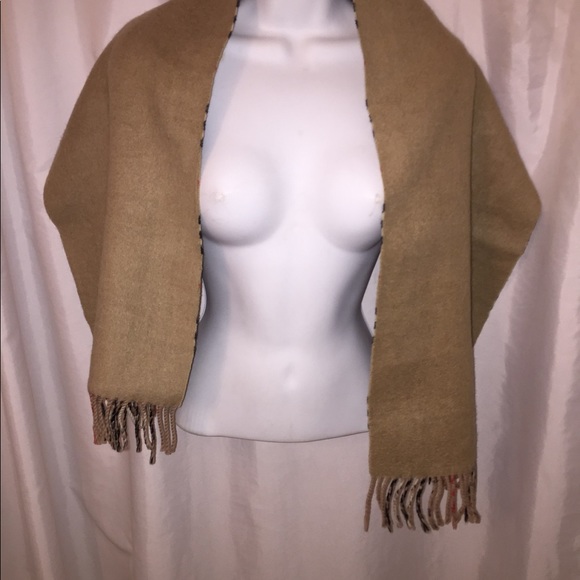 BURBERRY dbl thickness reversable LAMBSWOOL SCARF - Picture 5 of 6